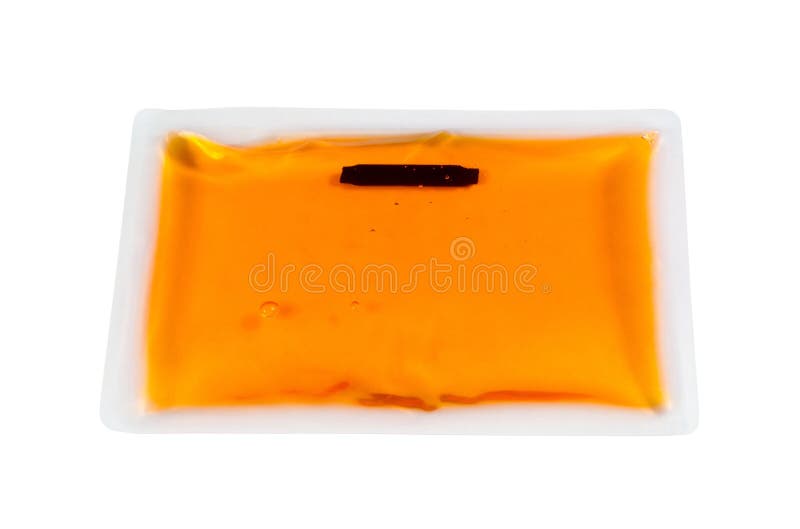 Medical Chemical Heating Pad on White Background. Stock Photo Image