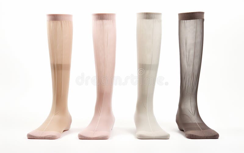 Medical Compression Stocking on White Background stock illustration