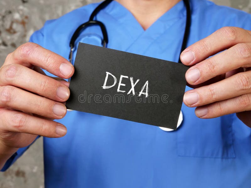 Medical concept meaning Bone Density Scan DEXA with inscription on the page royalty free stock photo