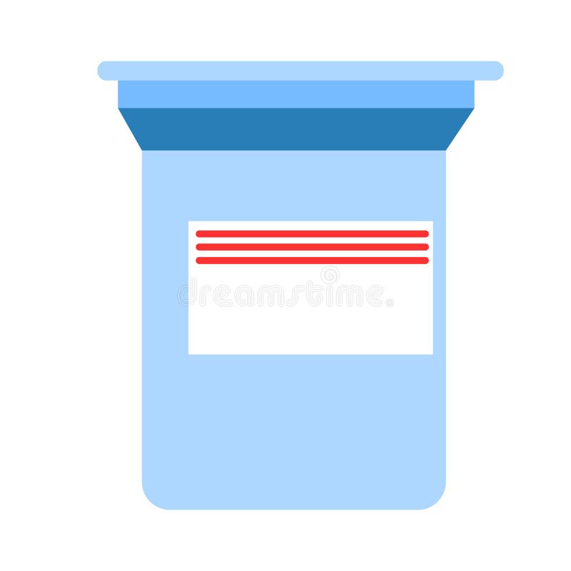 Medical container for stool and urine tests vector illustration