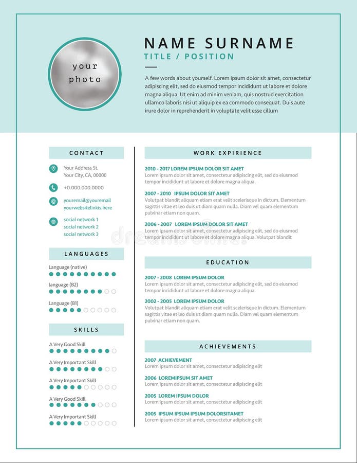 Medical CV / Resume Template Example Design For Doctors ...