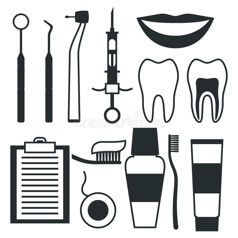 Free Vector  Realistic dentist tools and tooth healthcare equipment set