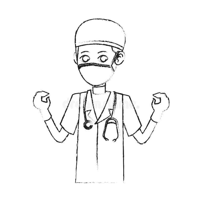 Как нарисовать хирурга карандашом поэтапно