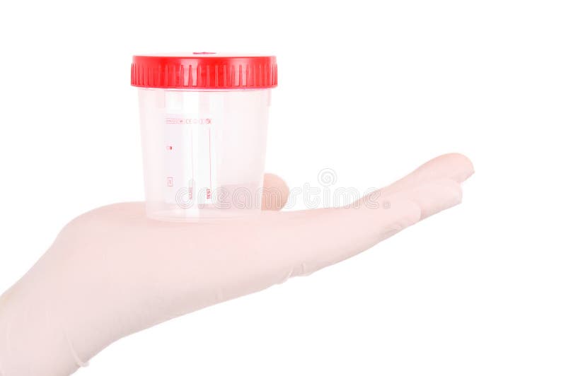 Urine Specimen Container Pee Cup Stock Image Image of urine, doctor