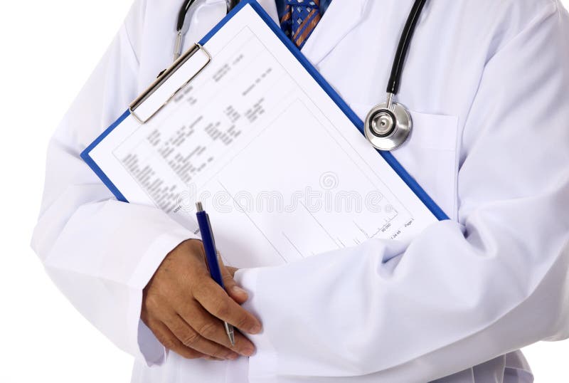 Medical doctor and results royalty free stock photography