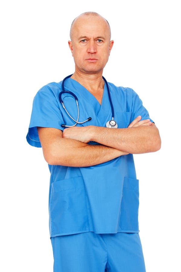 Medical doctor in uniform stock image. Image of scrubs 18465101