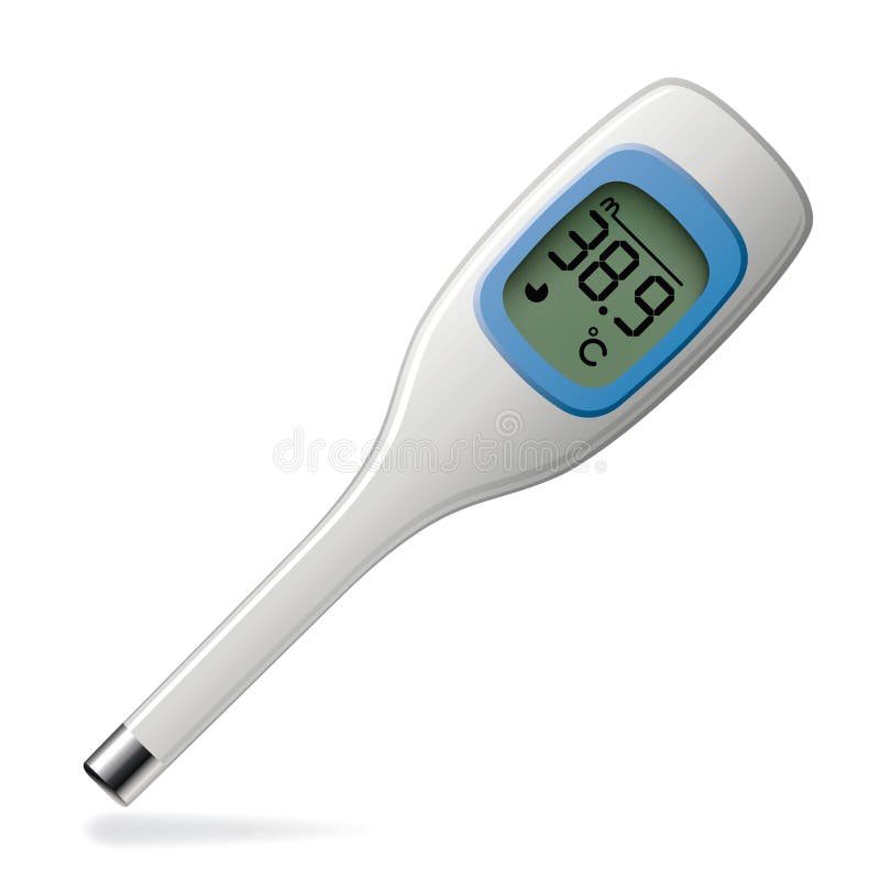Medical Electronic Thermometer Stock Illustration Illustration of