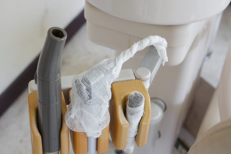 Medical equipment that with gauze wrap stock photos Medical equipment that with gauze wrap stock photos
