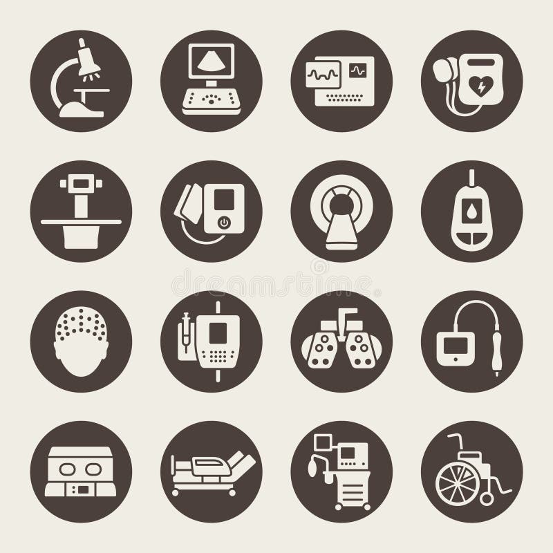 Medical equipment icons