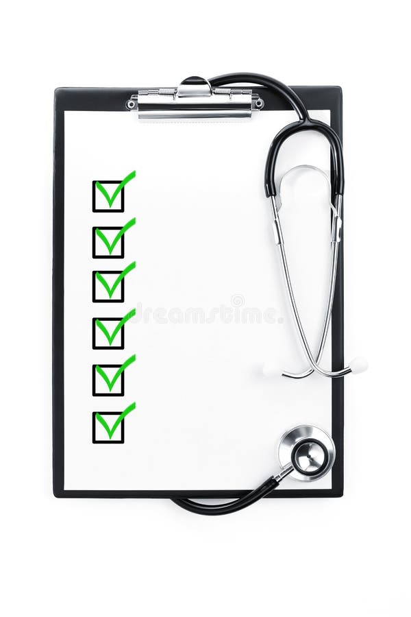 Medical exam with clipping path royalty free stock images