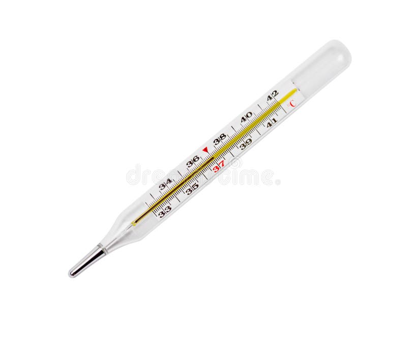 Medical Glass Mercury Thermometer on a White Background Stock Photo Image of medical, display