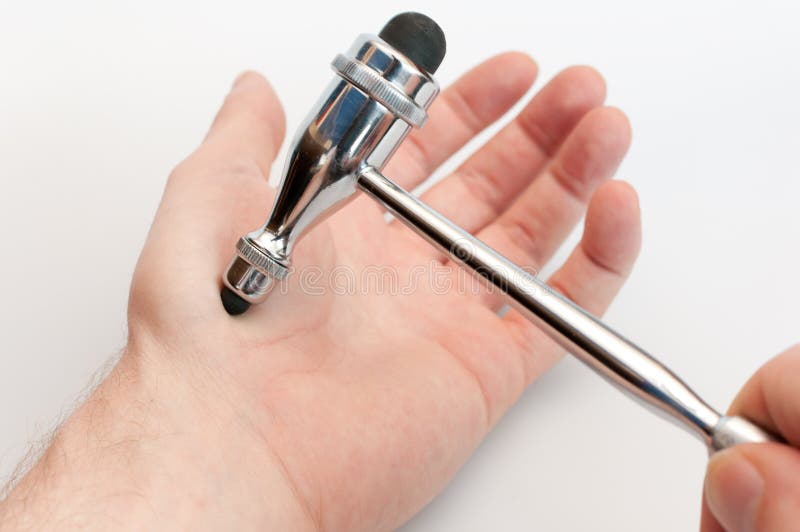 Medical Hammer stock photo. Image of hand, examination 19587356