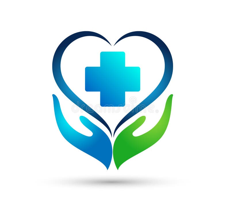 Medical health heart care clinic healthy life care logo design icon on white background. vector illustration Medical health heart care clinic healthy life care logo design icon on white background. vector illustration
