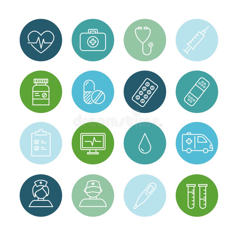Medical and Healthcare Icons Seamless Pattern Stock Vector - Illustration  of clinic, icon: 111326836