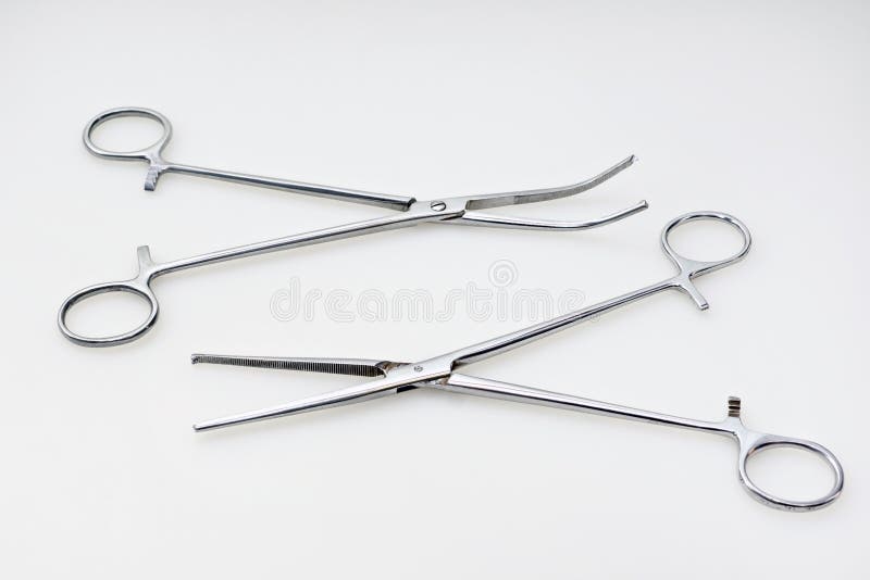 Medical Hemostat and Kocher S Forceps Stock Image Image of closeup