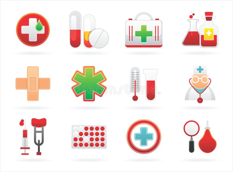 Medical icons stock illustration