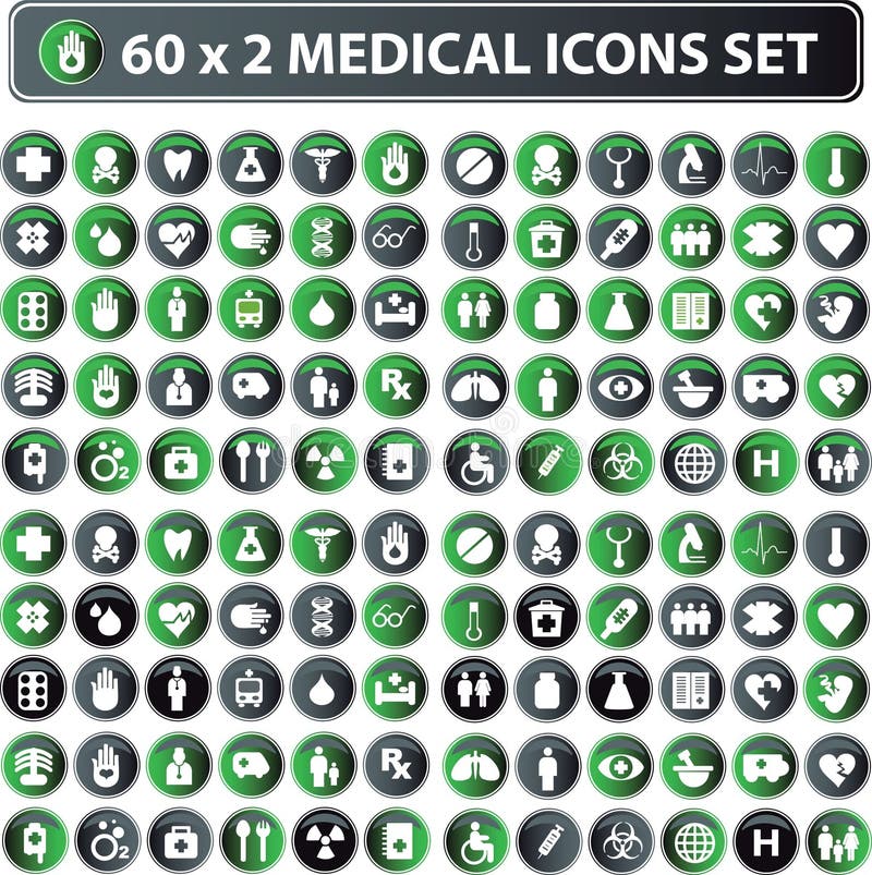 Medical icons, button web set royalty free illustration Medical icons, button web set royalty free illustration