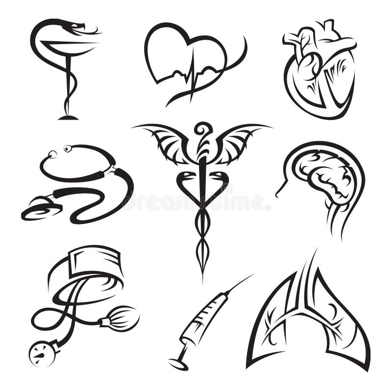 Medical icons set royalty free illustration