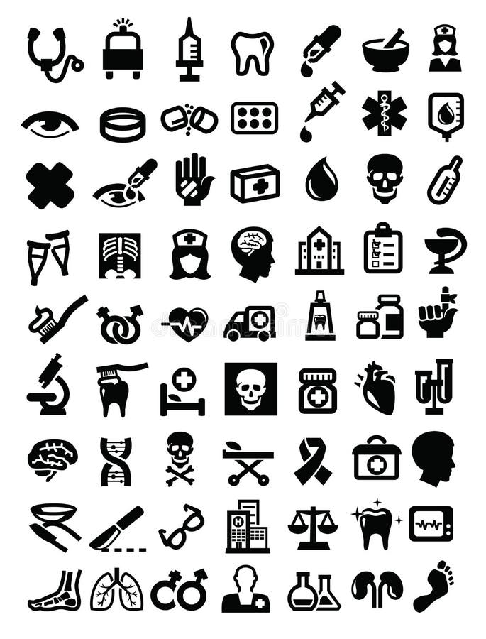 Medical icons royalty free illustration
