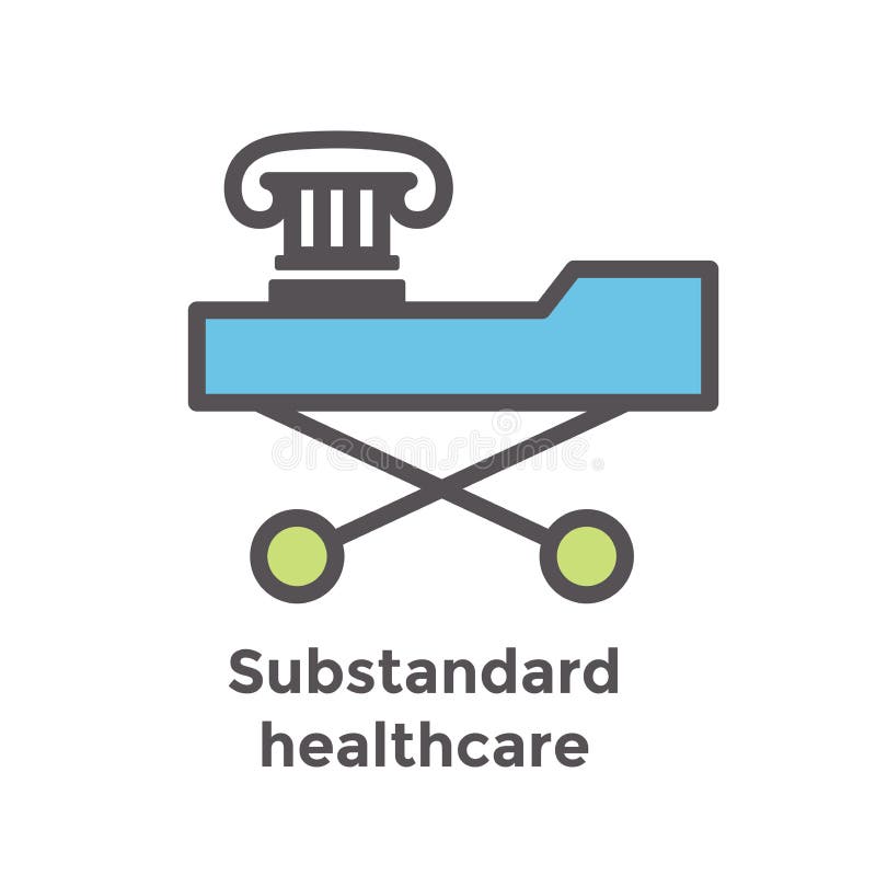 Medical Lawsuit Icon with Legal Imagery Showing Medical Malpractice