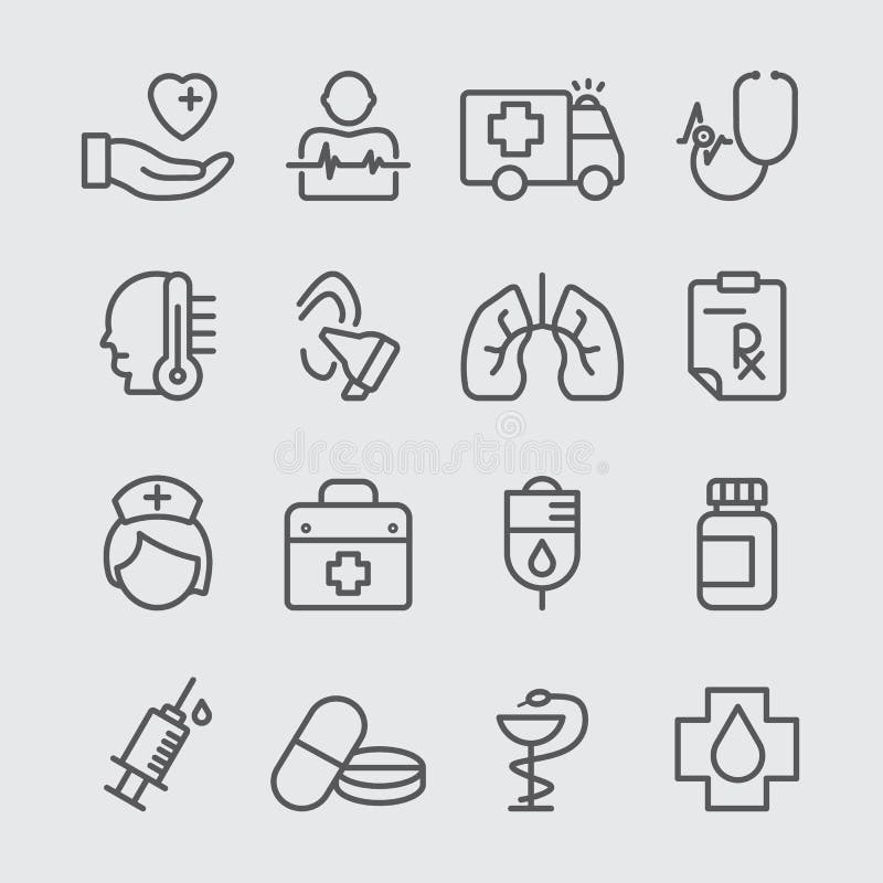 Medical line icon royalty free illustration