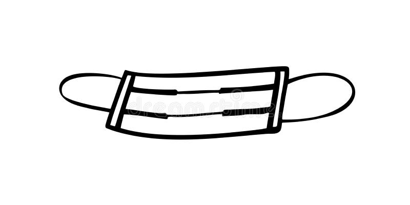 Medical Mask - Linear Sketch. Prevention of Coronavirus. Kovid-19. Face ...