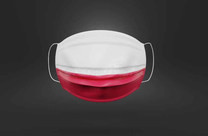 Medical Mask with Poland Flag Stock Illustration Illustration of mask