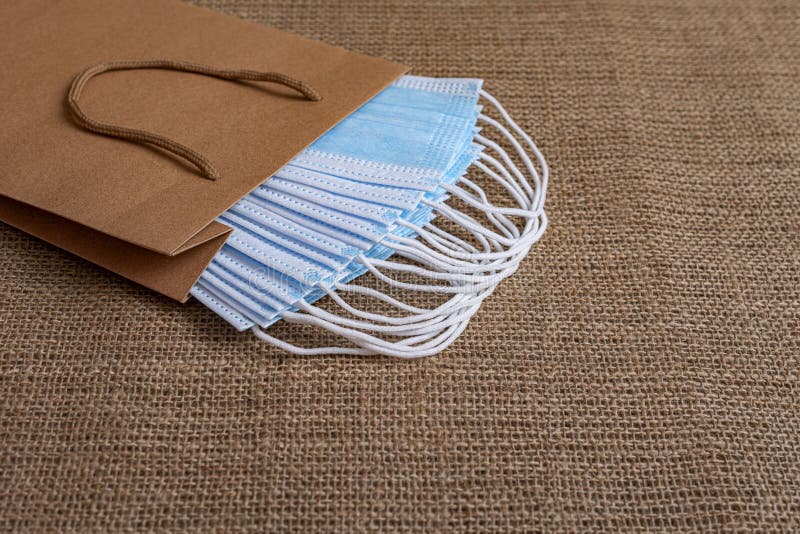 Medical Masks in a Paper Bag. Stock Image Image of market, illness 238032503