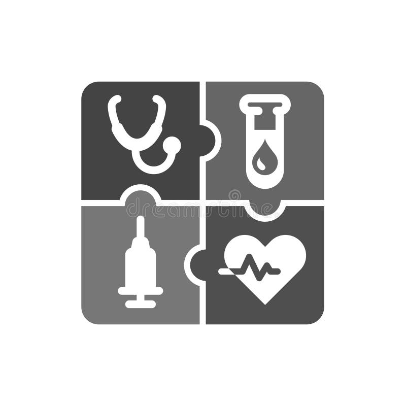 Pictograme pentru sigla medicală și medicală vector illustration