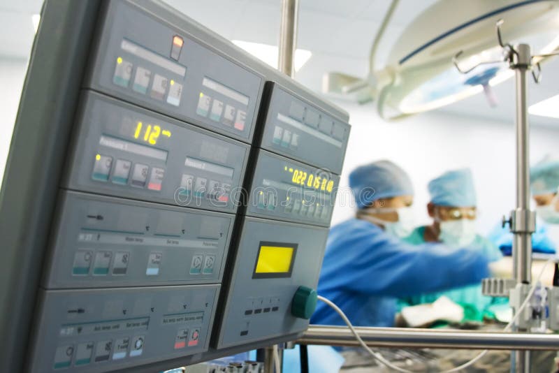 Chirurgie, lékařské kardiopulmonální bypass monitoru.