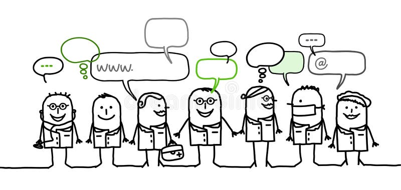 Medical people & social network royalty free illustration Medical people & social network royalty free illustration