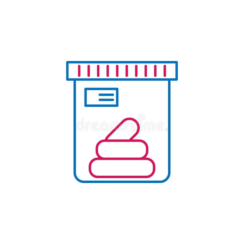 Medical, poop sample colored icon. Element of medicine illustration. Signs and symbols icon can be used for web, logo, mobile app stock illustration