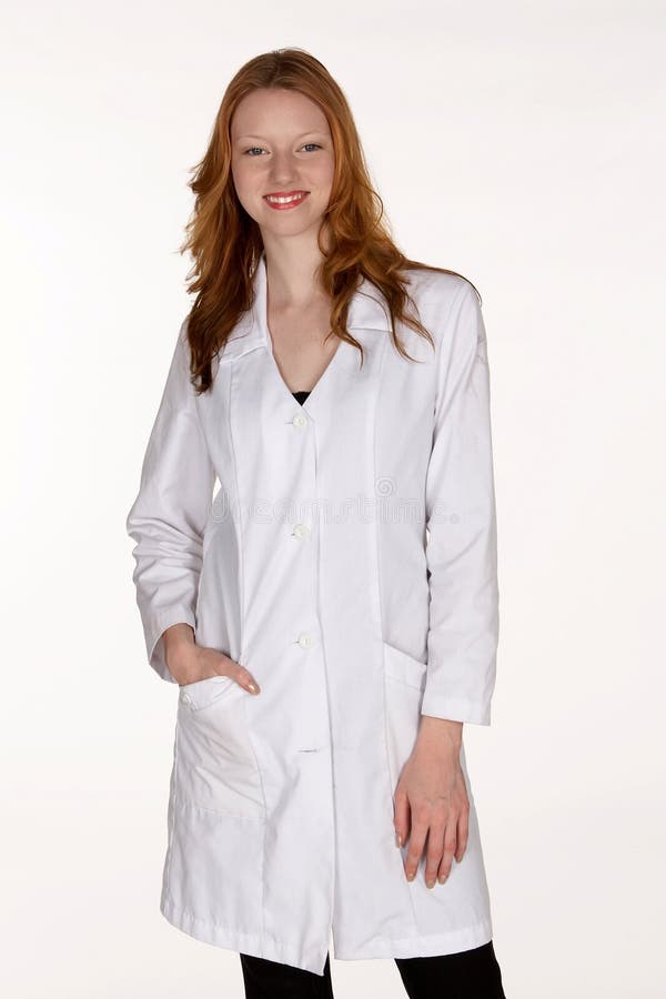 Medical Professional With Hand In Lab Coat Pocket Stock Image Image