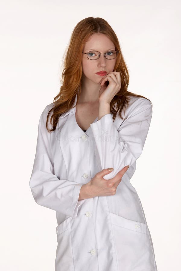 Medical Professional with Hand in Lab Coat Pocket Stock Image Image of babe, professional 1333407