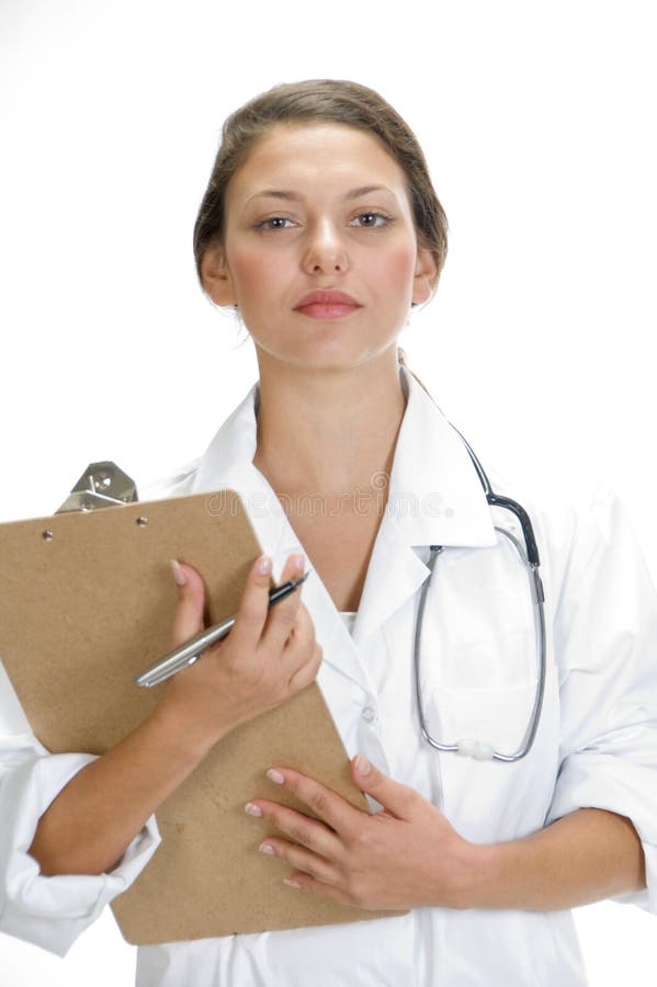 Medical Professional with Writing Pad and Pen Stock Image Image of camera, middle 6655037