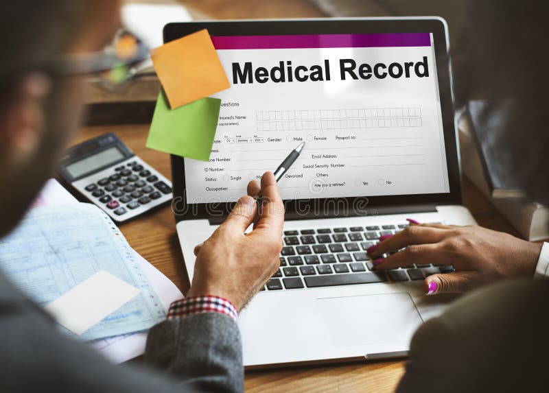 Medical Report Record Form History Patient Concept Stock Image Image