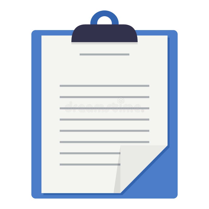 Medical Records Flat Icon Isolated on White vector illustration