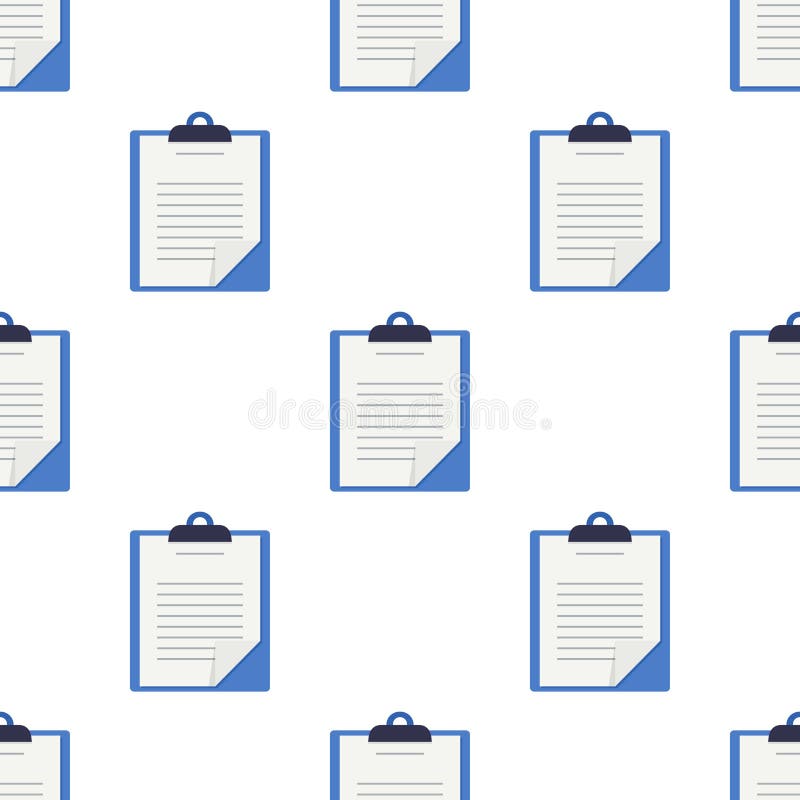 Medical Records Flat Icon Seamless Pattern royalty free illustration