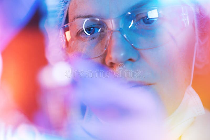 Medical science researcher performing test in laboratory stock image Medical science researcher performing test in laboratory stock image