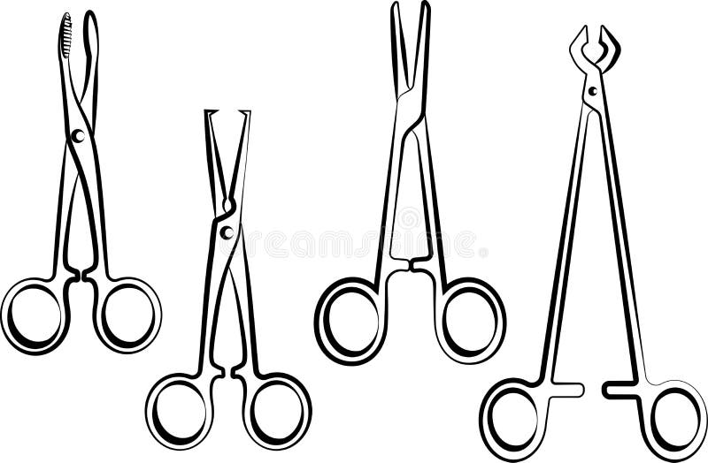Medical scissors set stock vector. Illustration of sharp 96695146
