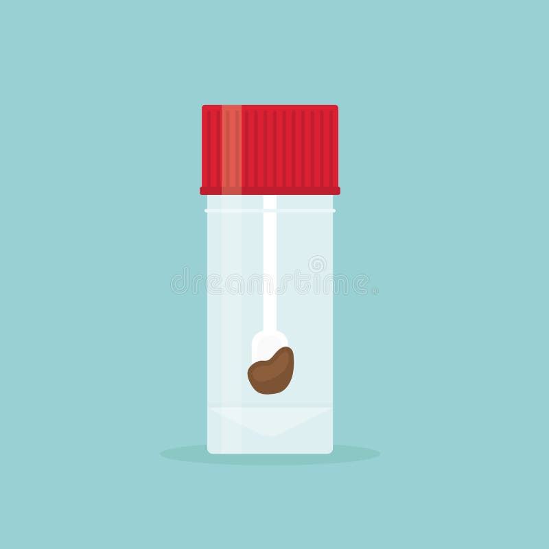Medical stool sample vector illustration