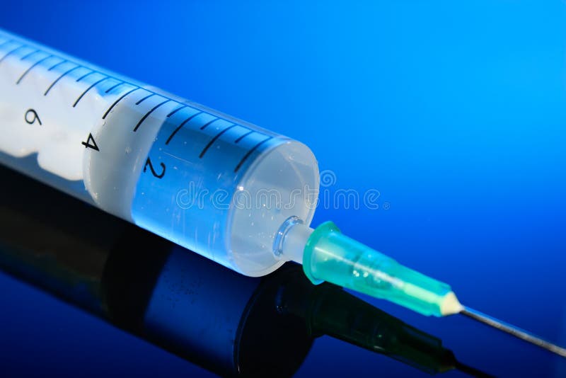 Medical Syringe with Green Liquid Stock Photo Image of healthcare
