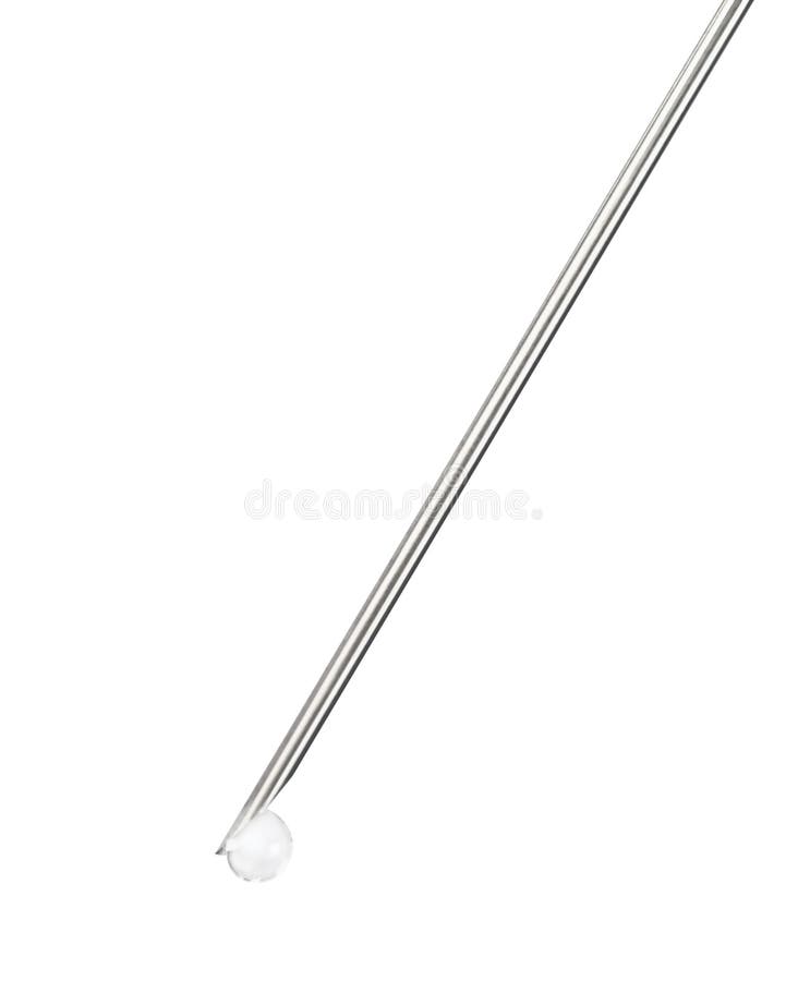 Medical Syringe Needle Drip Macro Closeup Isolated Stock Image - Image ...