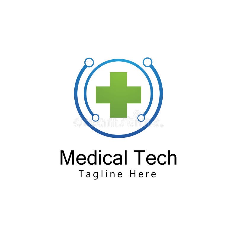 Medical Tech Logo Template Design Vector. Icon. Symbol. Emblem Stock ...