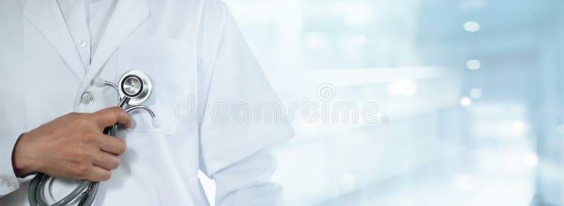 Medical Technology and Healthcare Business, Cardiologist Doctor with  Stethoscope in Hand on the Hospital Background Stock Photo - Image of  diagnostic, cardiologist: 167606788