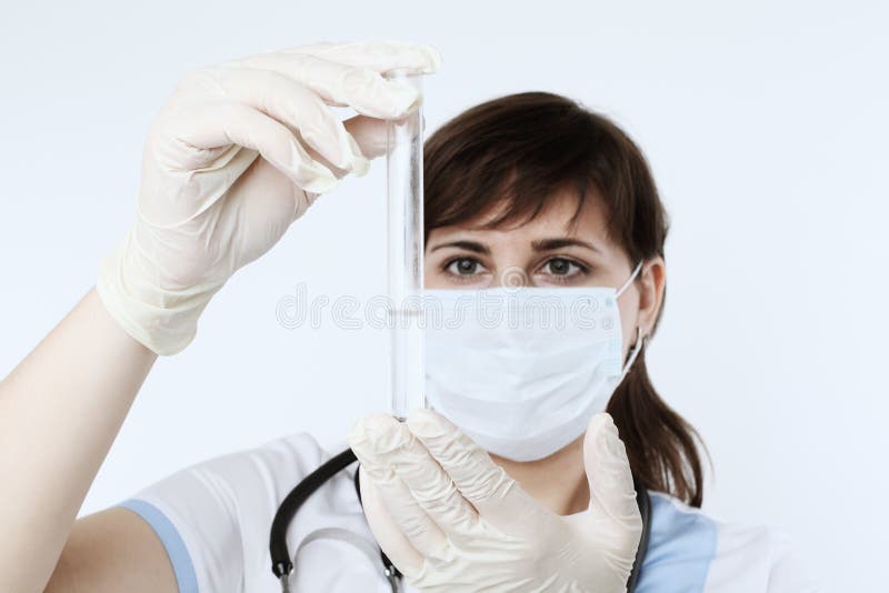 Medical Tests. the Nurse Conducts Analytical Blood Tests in the