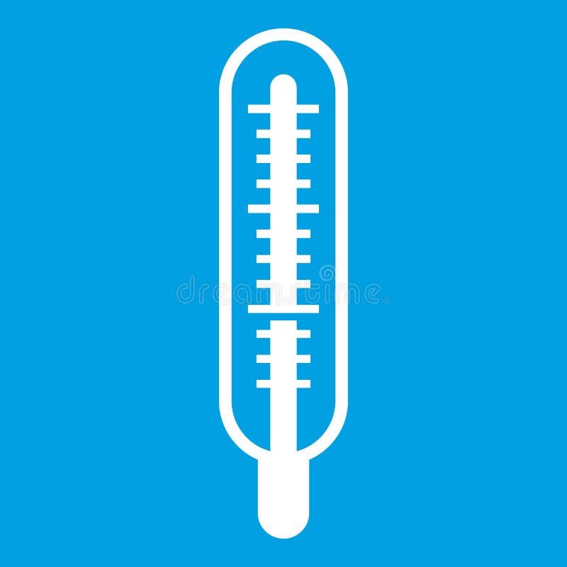 Medical Thermometer Icon White Stock Vector Illustration of healthy