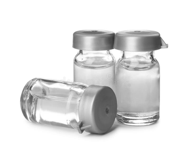 Medical Vials with Solution for Injection Stock Photo Image of