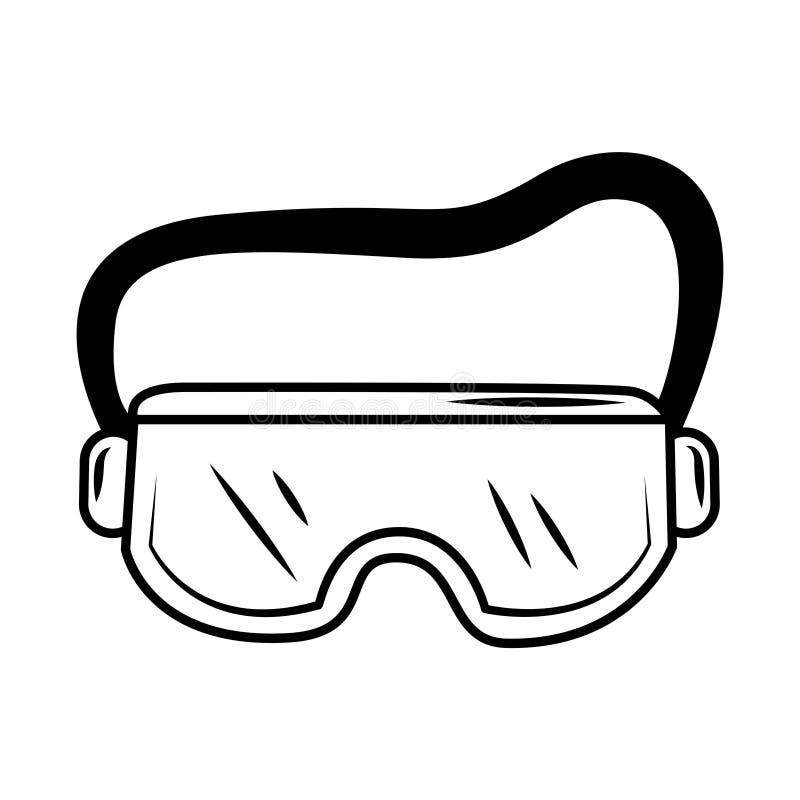 Ski goggles linear icon Royalty Free Vector Image