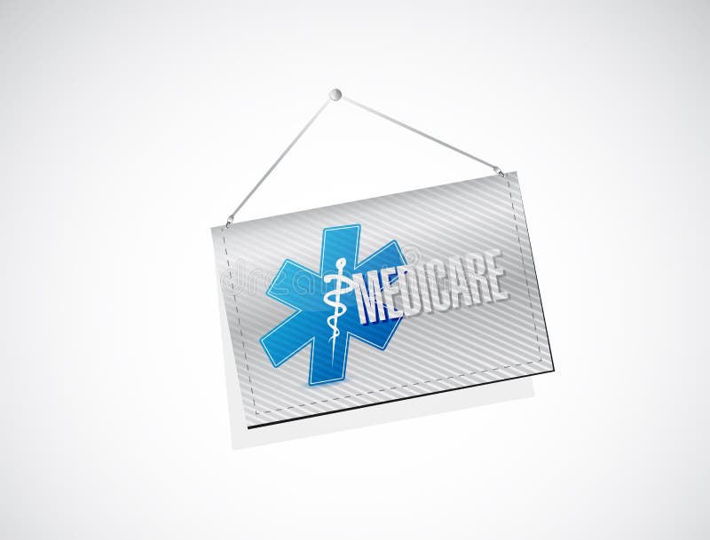 Medicare hanging sign illustration design